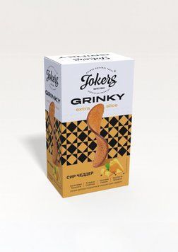 Грінки житньо-пшеничні зі смаком "СИР ЧЕДЕР" 90 грам, TM JOKERS zh00000317 фото