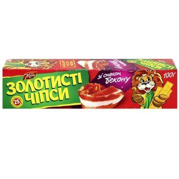Чіпси картопляні "Золотисті" Бекон, 75 г., ТМ "Жайвір" zh00000302 фото