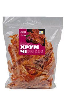 Чіпси з мяса курчат-бройлерів, сушені "ХрумЧі" ВИШНЯ ТА ГОРІХ (уп. 500 грам), ТМ "Знатна курка" zh00000268 фото