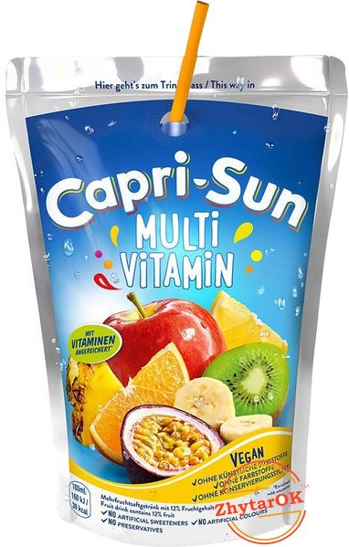 Сік Capri Sun Multivitamin 200ml (у спайці 10шт) 2005535102 фото