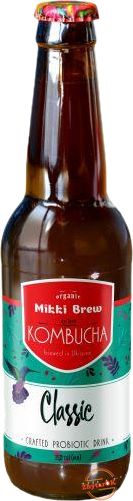 Напій безалкогольний комбуча CLASSIC ТМ "Mikki Brew", бут. 350 мл. (в спайці 12 шт.) 1842874301 фото